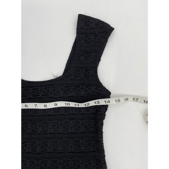 BCBGENERATION Black Bodycon Scoop Neck Lace Mini Dress XXS - Picture 8 of 9